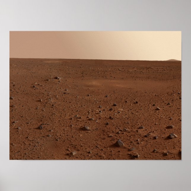 The rocky surface of Mars Poster (Front)
