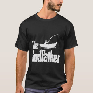 The Rodfather Fun Fishing Fathers Day Movie Pun Da T-Shirt