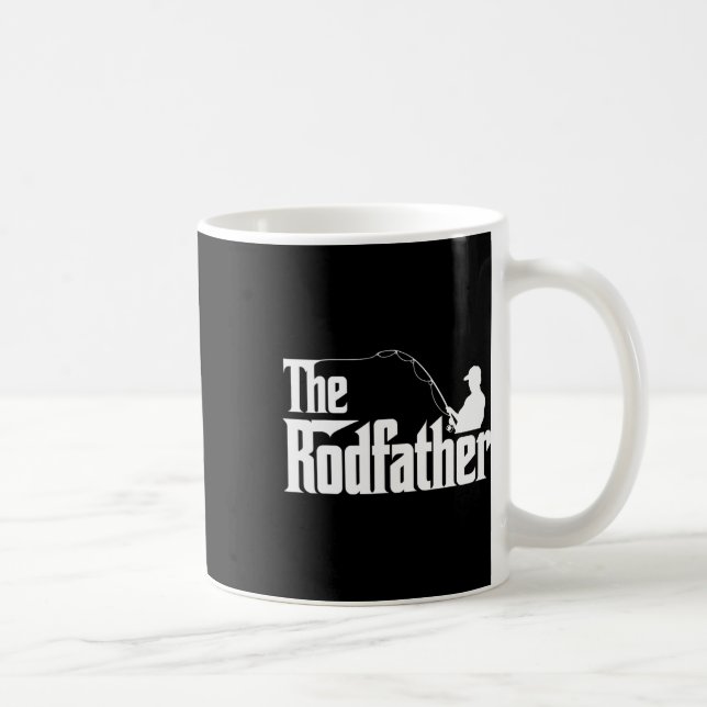 The Rodfather Funny Fishing Dad Humor  Coffee Mug (Right)