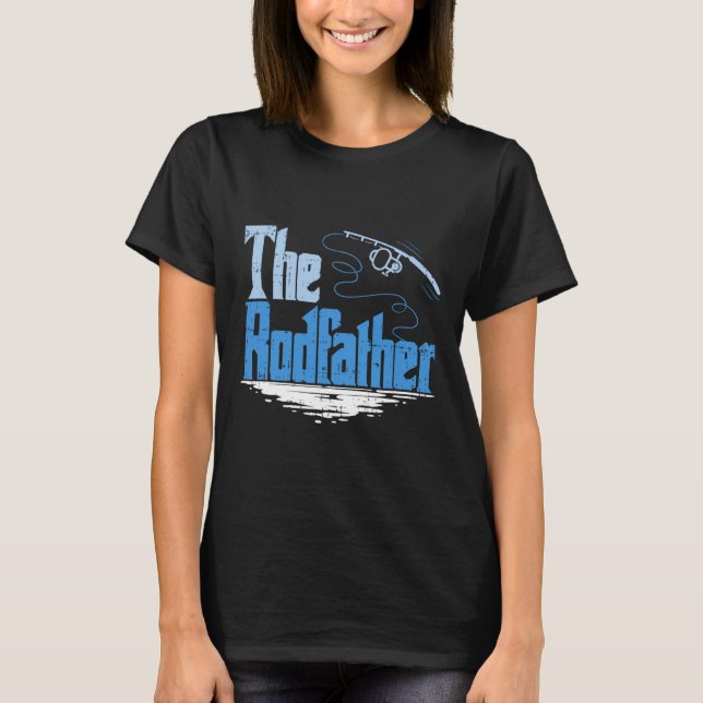 The Rodfather Funny Fishing Parody  T-Shirt (Front)