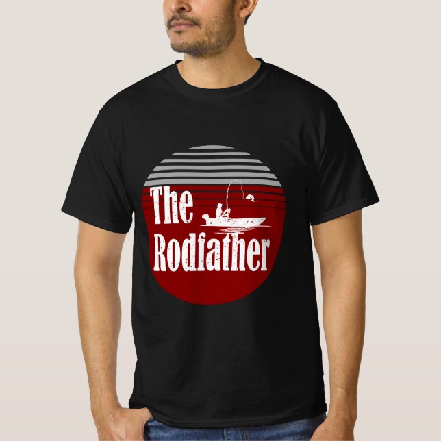 The Rodfather funny fishing t shirt (Front)