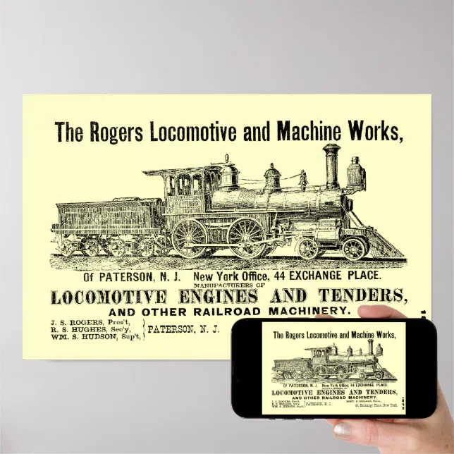 The Rogers Works, Paterson,N.J.1870 Poster Zazzle