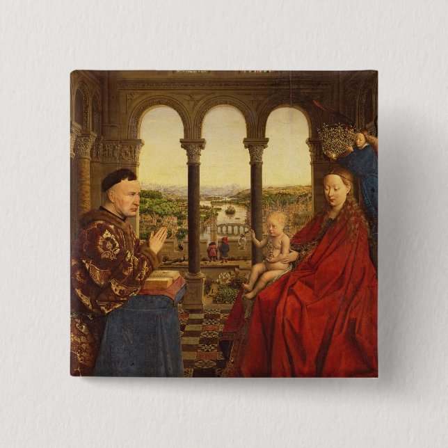 The Rolin Madonna , c.1435 Button (Front)