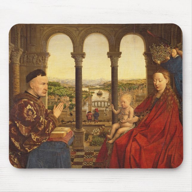 The Rolin Madonna , c.1435 Mouse Pad (Front)