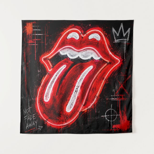 The Rolling Stones Art Logo Tapestry (Front)