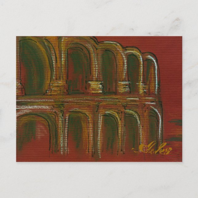 the Roman Ampitheatre in Arles Postcard (Front)