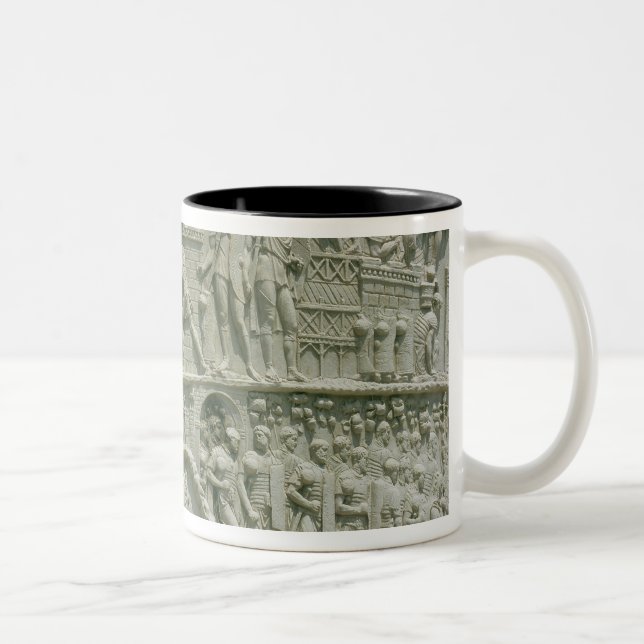 The Roman army crossing the Danube Two-Tone Coffee Mug (Right)