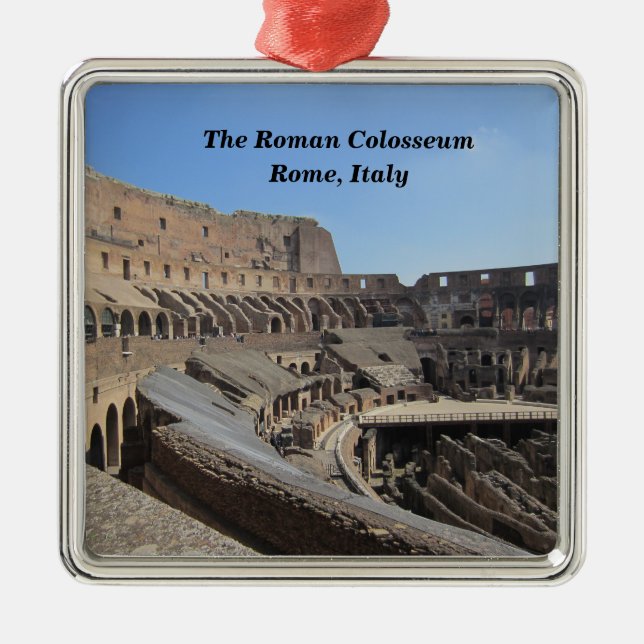 The Roman Colosseum, Rome, Italy Metal Ornament (Front)