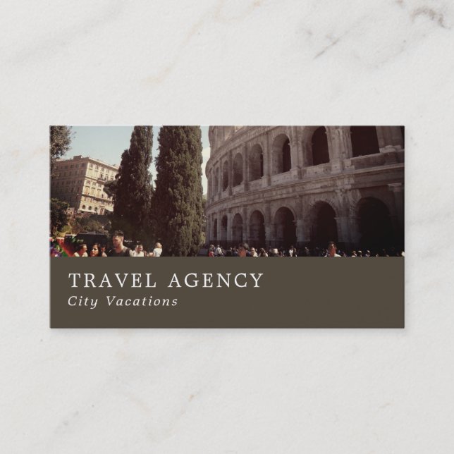 The Roman Colosseum, Travel Agent  Business Card (Front)