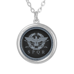 The Roman Empire Aquila Eagle Silver Plated Necklace