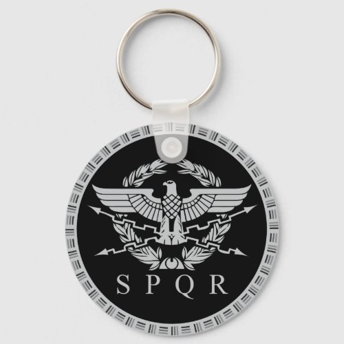 The Roman Empire Emblem Button Keychain Keychain