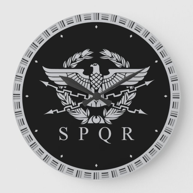 The Roman Empire Emblem. Large Clock (Front)