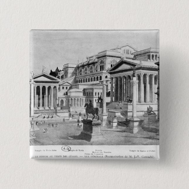 The Roman Forum of Antiquity Pinback Button (Front)