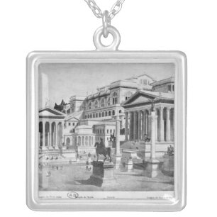 The Roman Forum of Antiquity Silver Plated Necklace