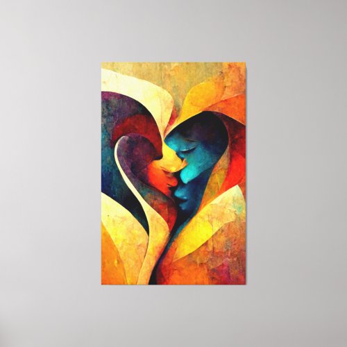 The Romance Abstract Abstract Love Modern Art Canvas Print