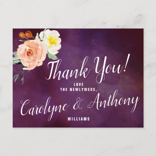 The Romance In Bloom Wedding Collection Announcement Postcard