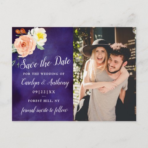 The Romance In Bloom Wedding Collection Announcement Postcard