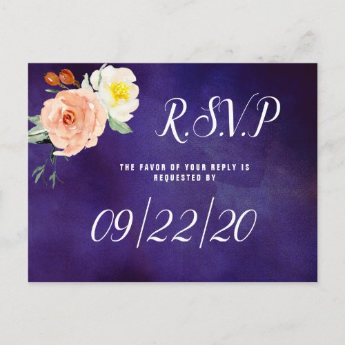 The Romance In Bloom Wedding Collection Invitation Postcard