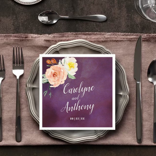 The Romance In Bloom Wedding Collection Napkins (Creator Uploaded)