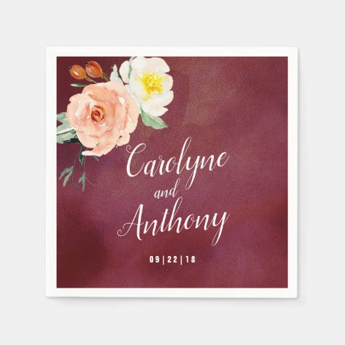 The Romance In Bloom Wedding Collection Napkins