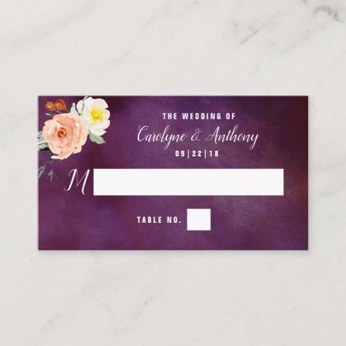 The Romance In Bloom Wedding Collection Place Card