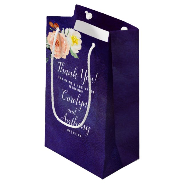 The Romance In Bloom Wedding Collection Small Gift Bag (Front Angled)