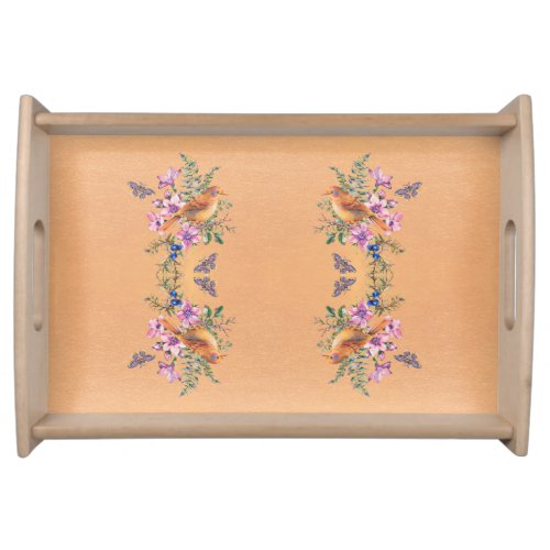 The Romance of Silk Aqua Serving Tray