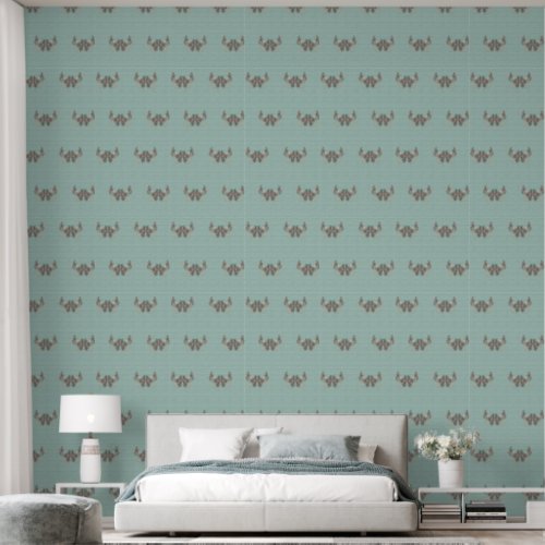 The Romance of Silk Aqua Wallpaper