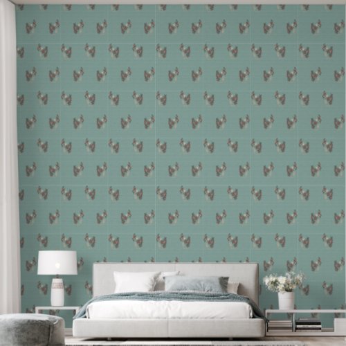 The Romance of Silk Aqua Wallpaper