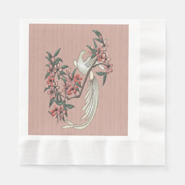 The Romance of Silk Peach Napkins (Front)