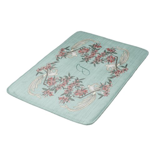 The Romance of Silk w Monogram Aqua Bath Mat