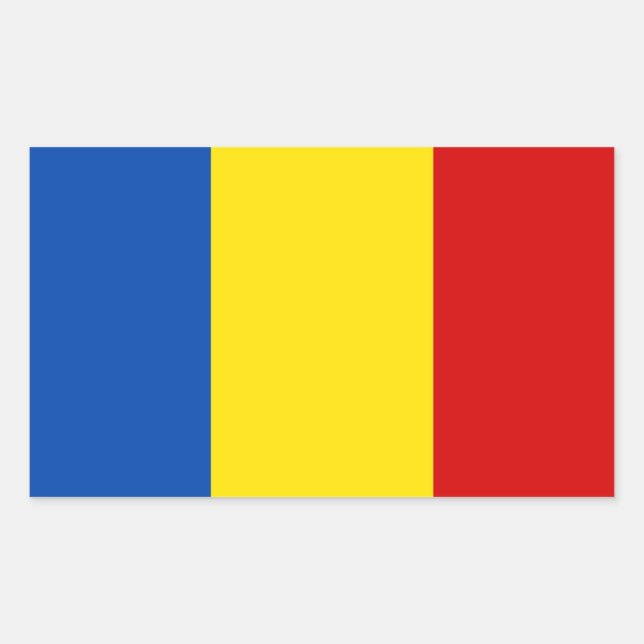 The Romanian Flag Rectangular Sticker (Front)