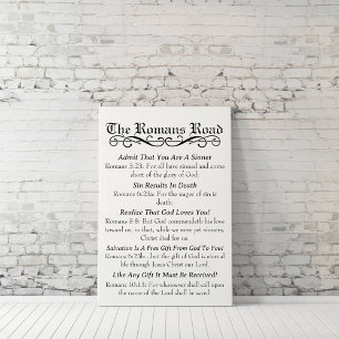 The Romans Road Sinner's Prayer Poster