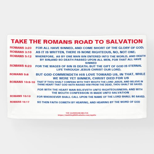 The Romans Road to Salvation Banner