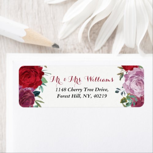 The Romantic Floral Wedding Collection Label