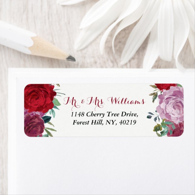 The Romantic Floral Wedding Collection Label (Insitu)