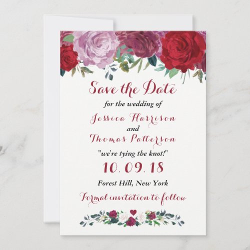 The Romantic Floral Wedding Collection Save The Date