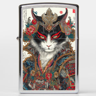The Ronin Cat Ukiyo-e Samurai Warrior Zippo Lighter