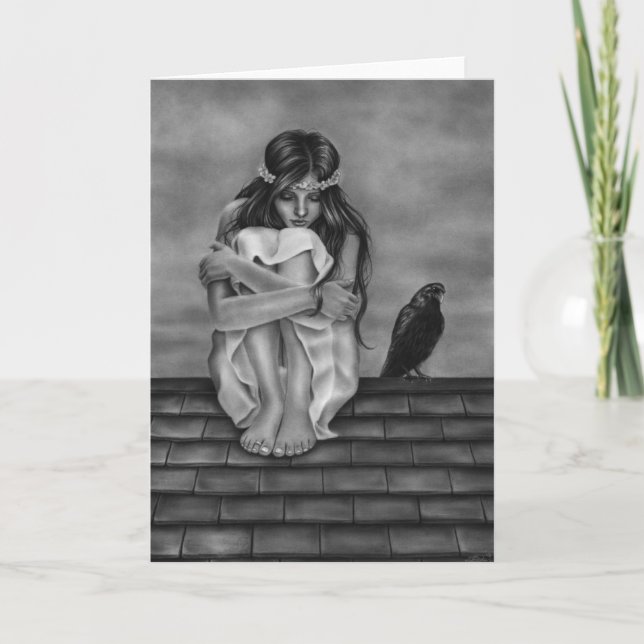 The Roof Raven Greeting Card (Front)