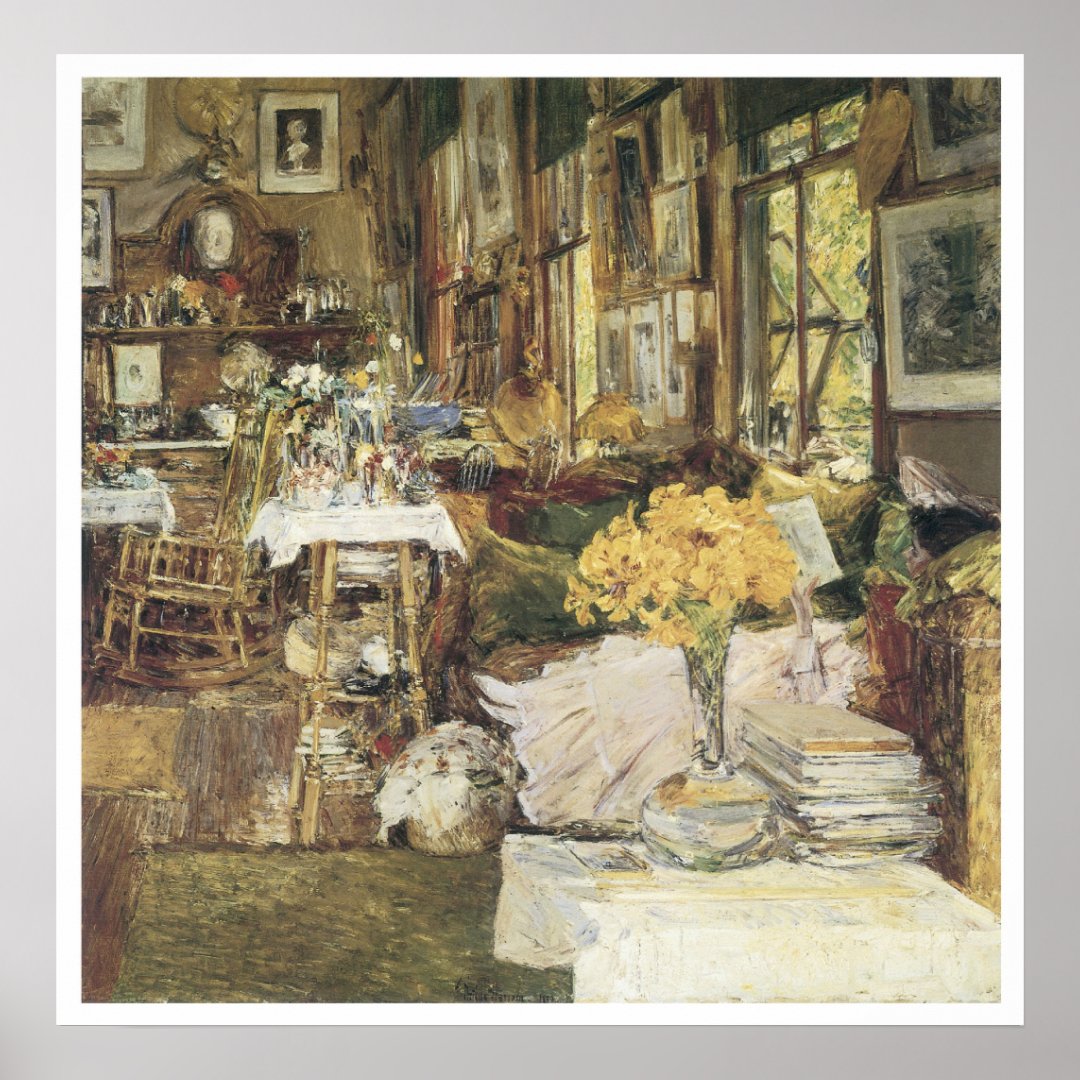 The Room of Flowers, 1894 Childe Hassam Poster | Zazzle