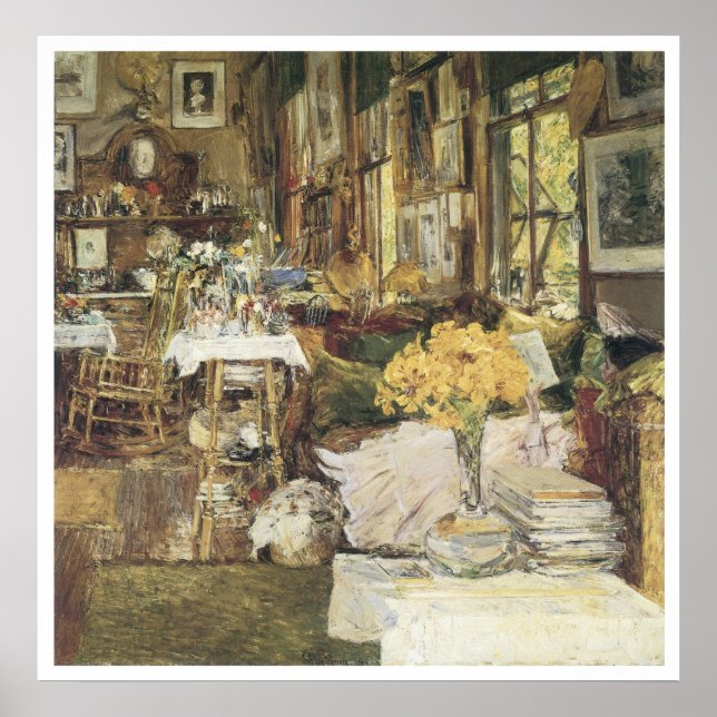 The Room of Flowers, 1894 Childe Hassam Poster (Front)