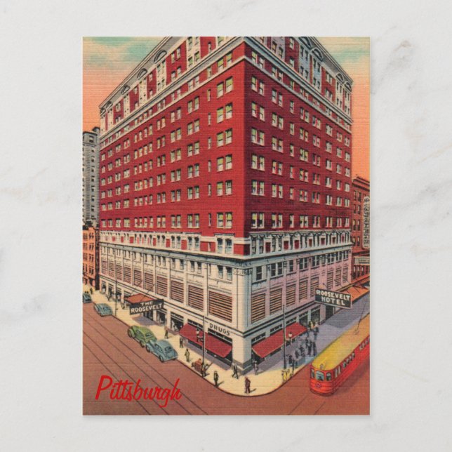 The Roosevelt Hotel Vintage Postcard (Front)