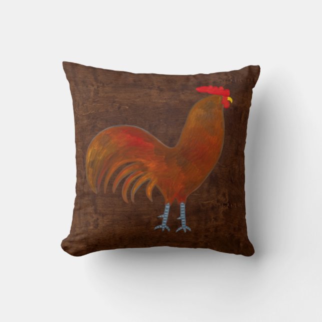 The Rooster 2009 Throw Pillow (Front)