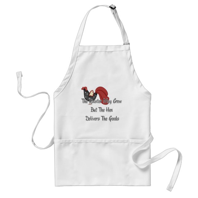 The Rooster May Crow Apron (Front)