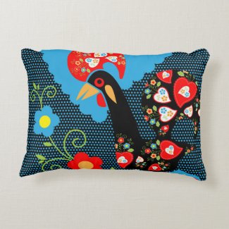 The Rooster of Portugal Accent Pillow
