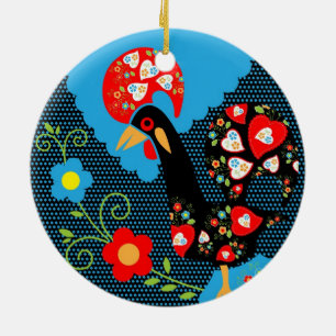 The Rooster of Portugal Ceramic Ornament