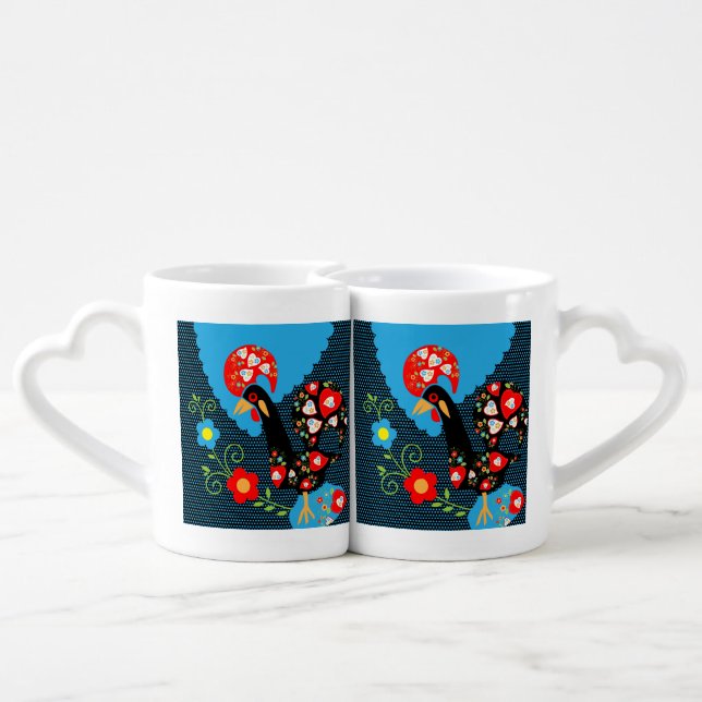 The Rooster of Portugal  Coffee Mug Set (Back Nesting)