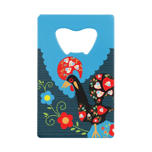 The Rooster of Portugal  Credit Card Bottle Opener (Front)