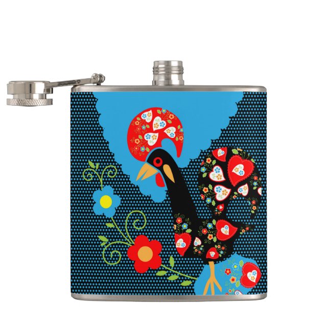 The Rooster of Portugal  Flask (Opened)
