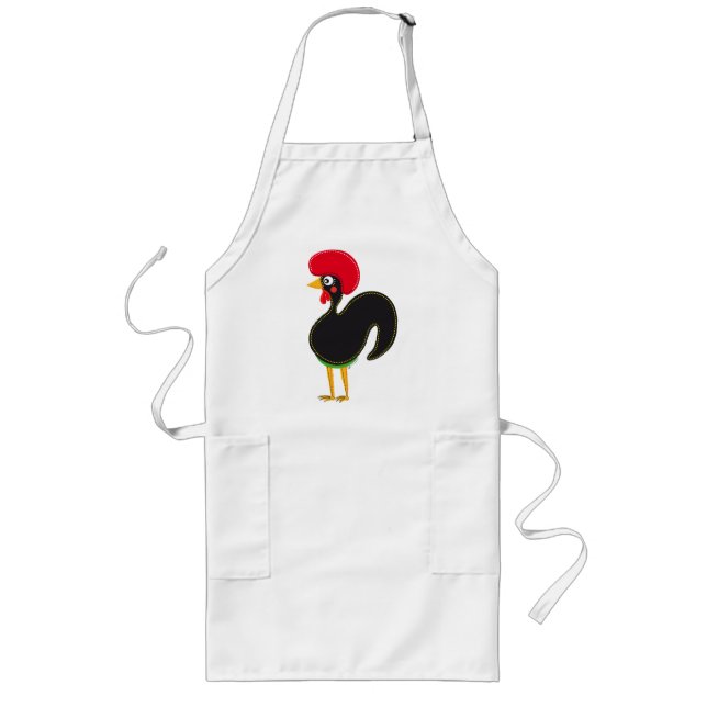 The Rooster of Portugal Long Apron (Front)